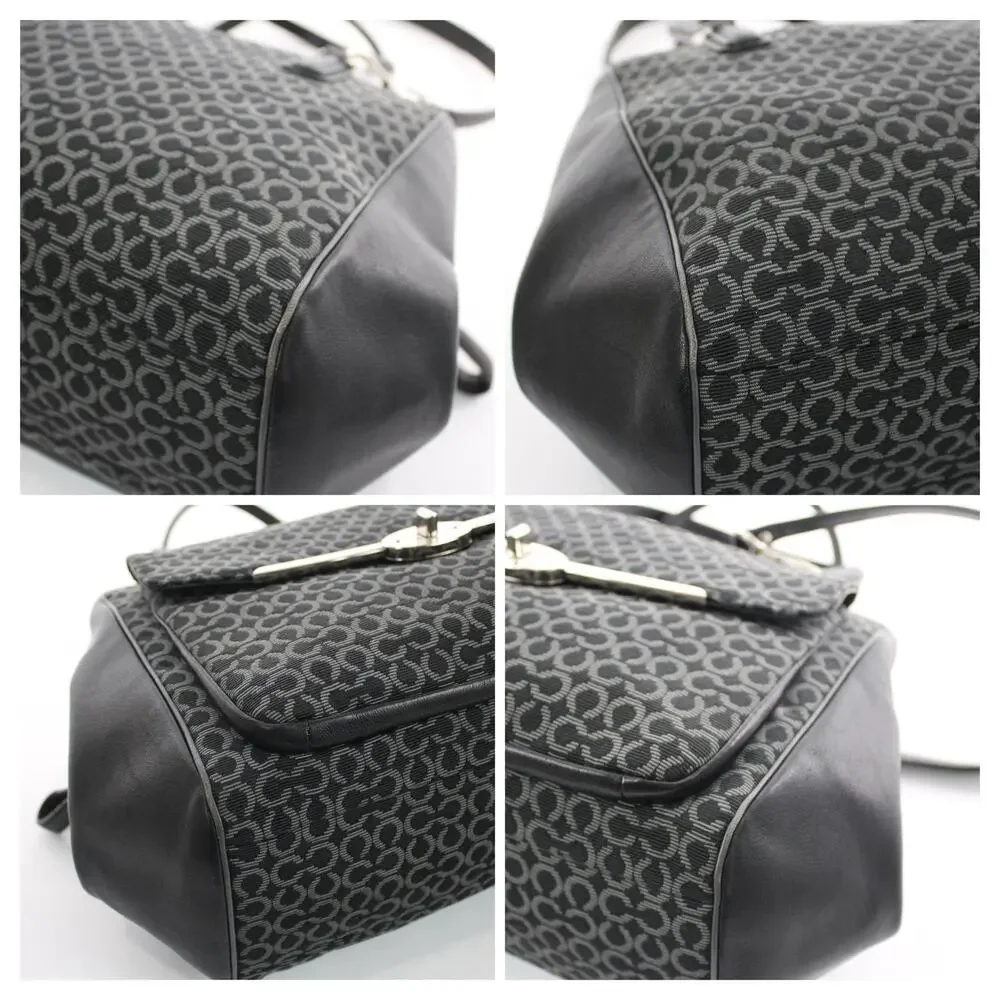 Coach Madison Madeline Black Silver Satchel Bag